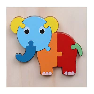 Rompecabezas Madera Elefante Multicolor 2