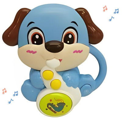 Perro Musical Azul